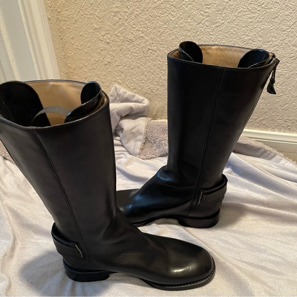 Ralph Lauren Collection made in Italy mid calf leather equestrian like boots, 7B - Picture 9 of 13